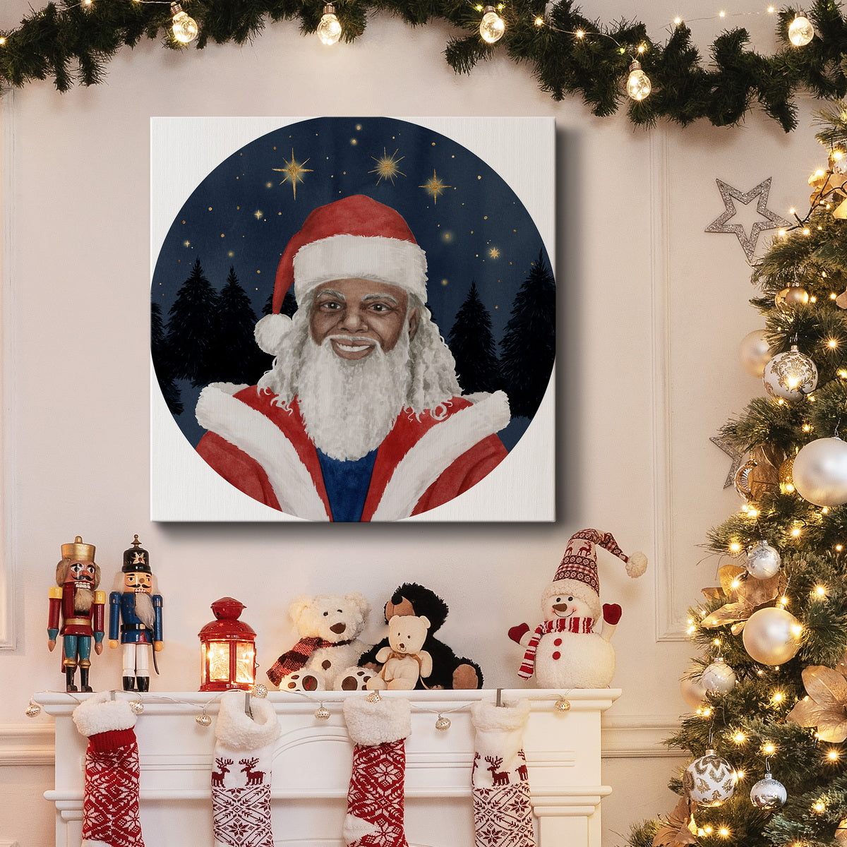 Celestial Christmas Collection C-Premium Gallery Wrapped Canvas - Ready to Hang