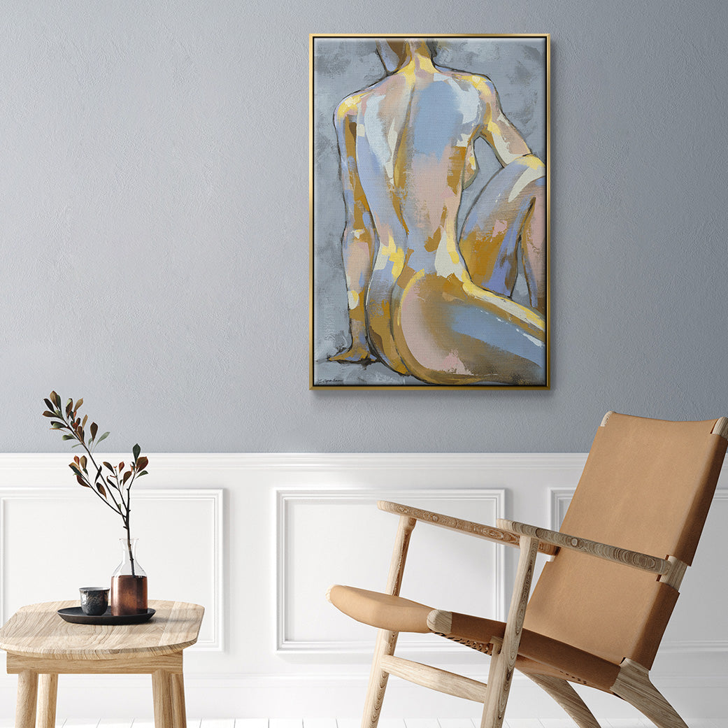 Grey Maiden II - Floater Framed Canvas Print