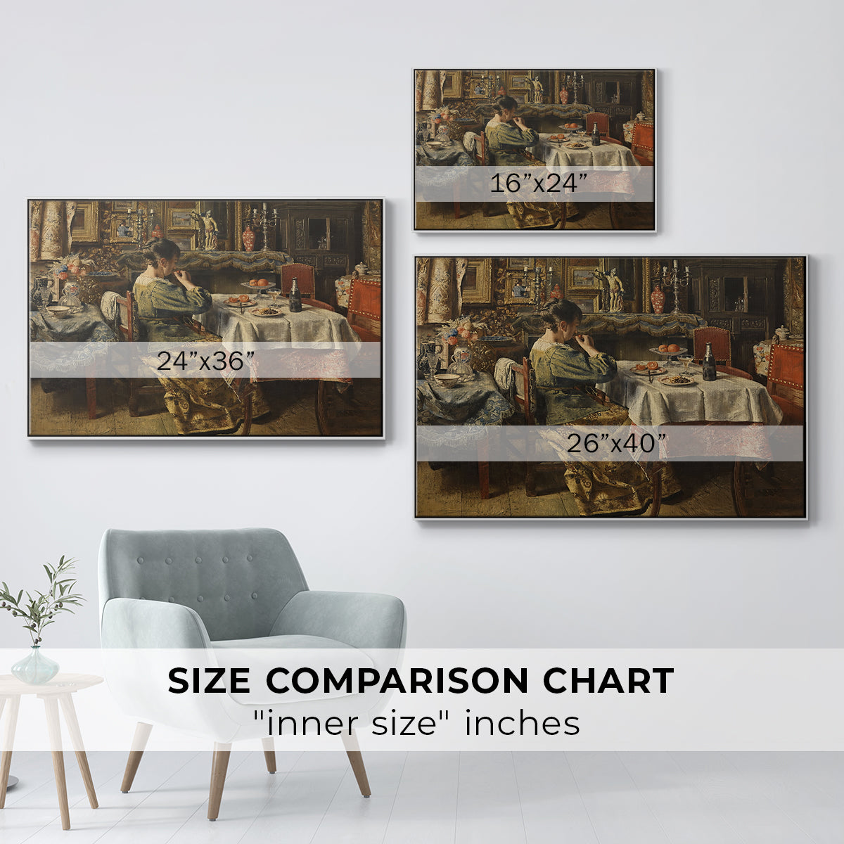 The Meal (De maaltijd), c. 1885 - Floater Framed Canvas Print
