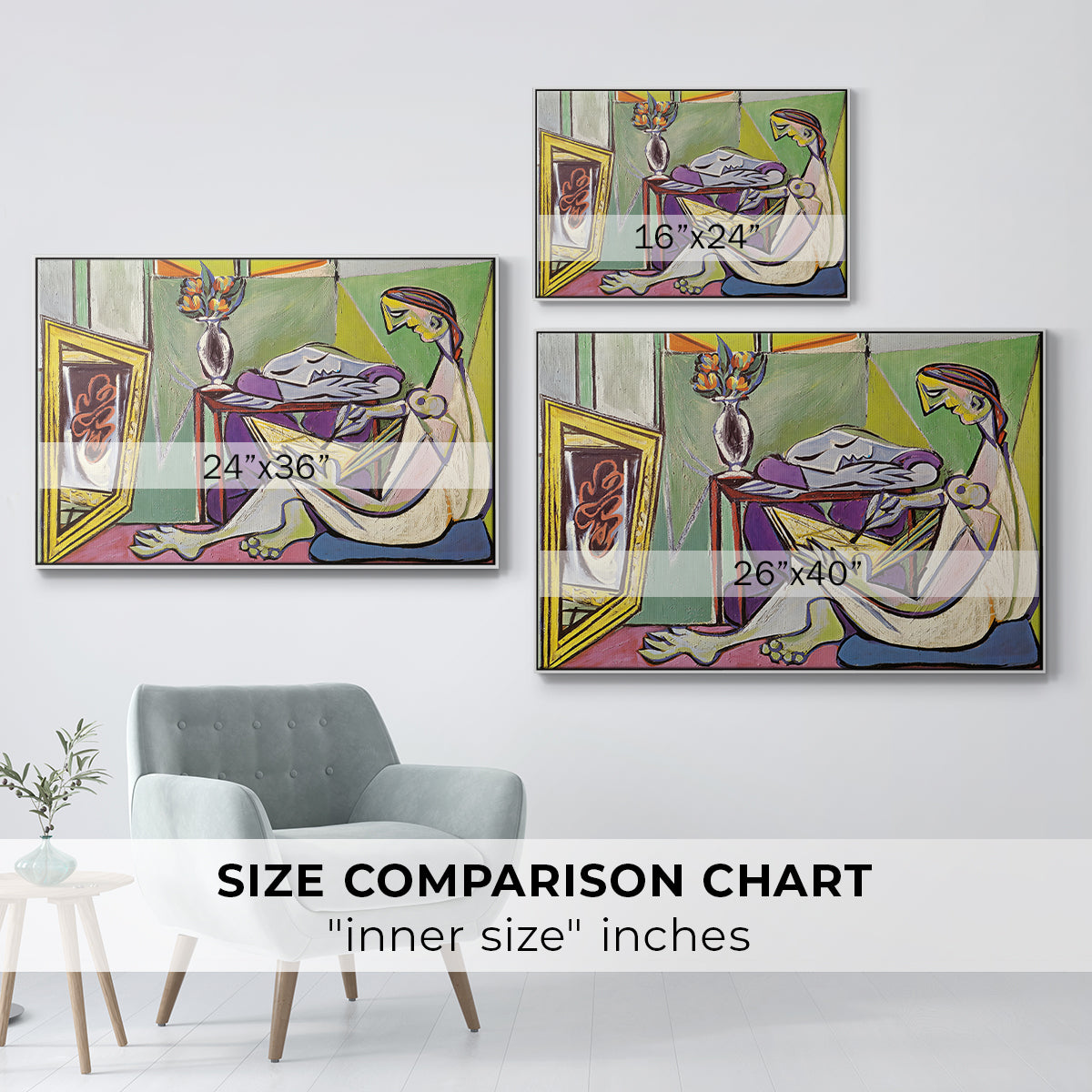 The Muse, 1935 - Floater Framed Canvas Print