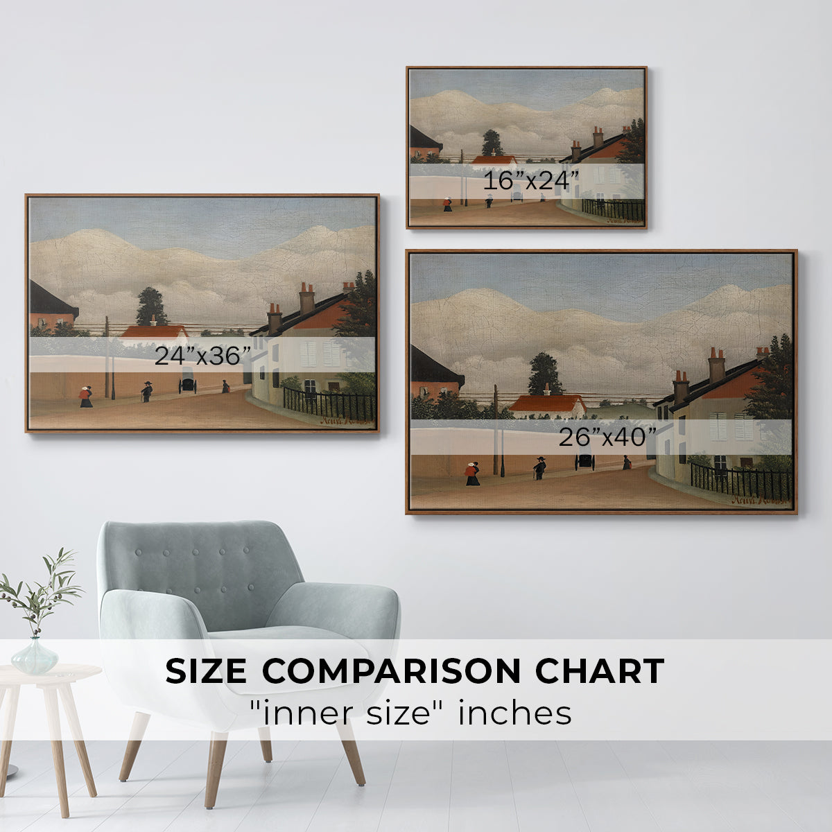 Outskirts of Paris, c. 1906-1910 - Floater Framed Canvas Print