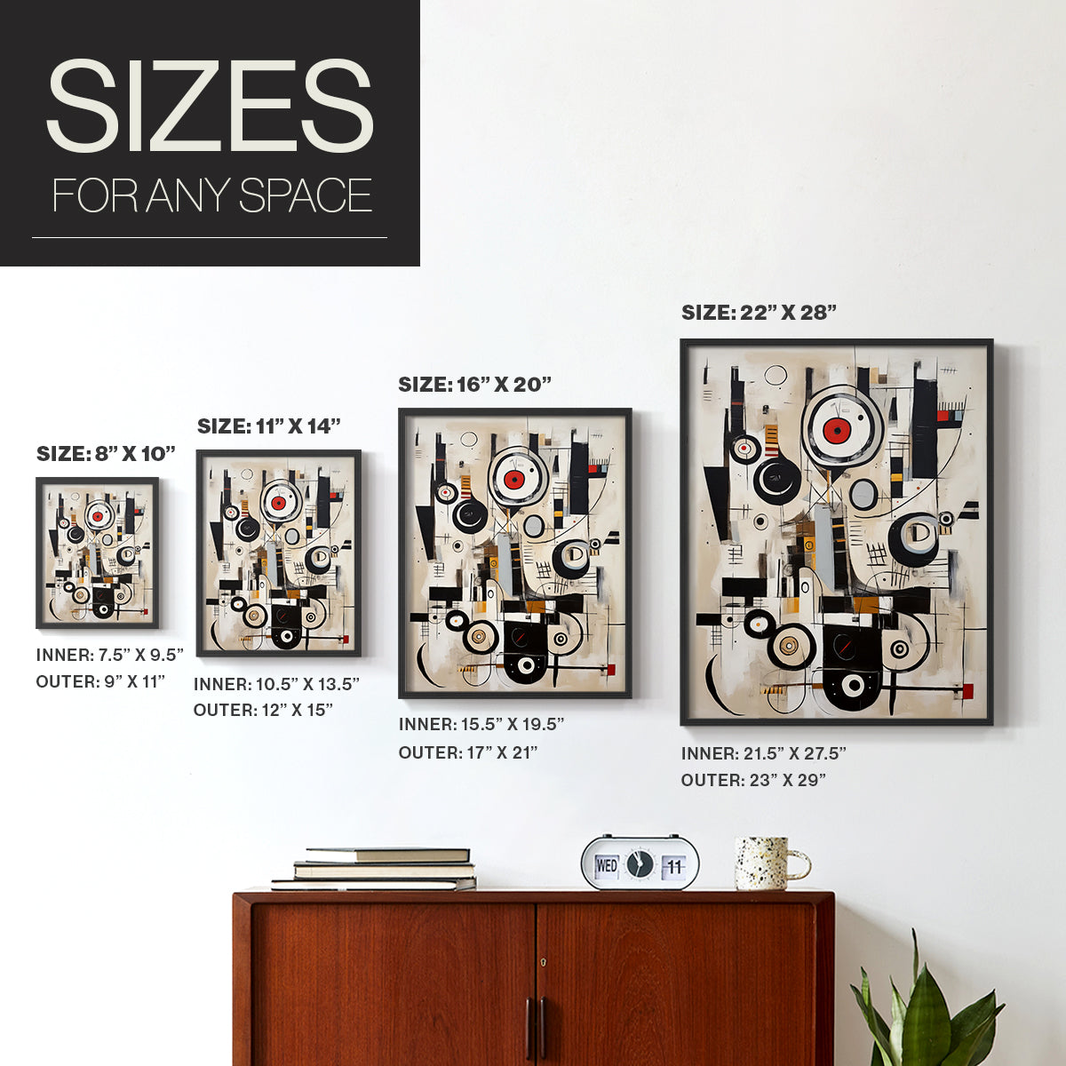 Abstract Series CLXVIII - Restickable Framed Art Set