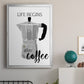 Begins After Coffee - Modern Framed Canvas Print