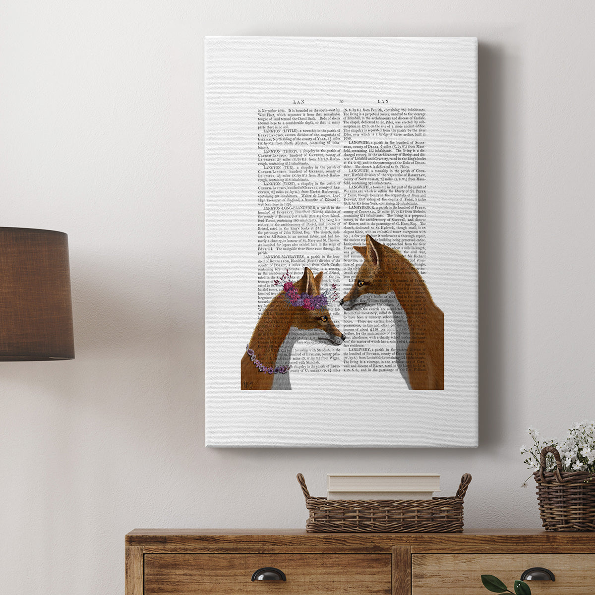 Fox Lovers - Canvas Art Print