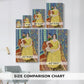 Size comparison chart for canvas art prints, showing multiple size options.