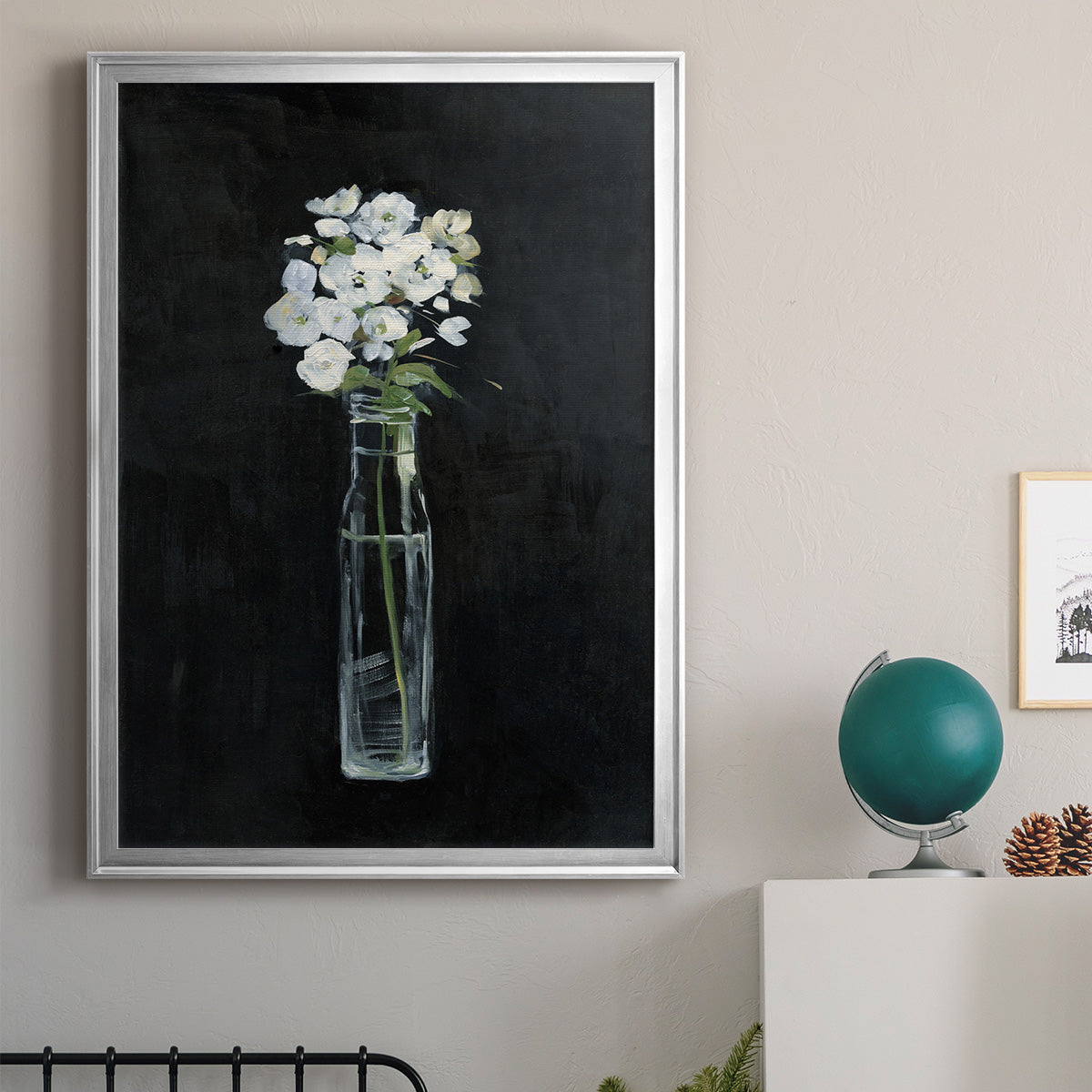Sophisticated Farm Floral - Modern Framed Canvas Print