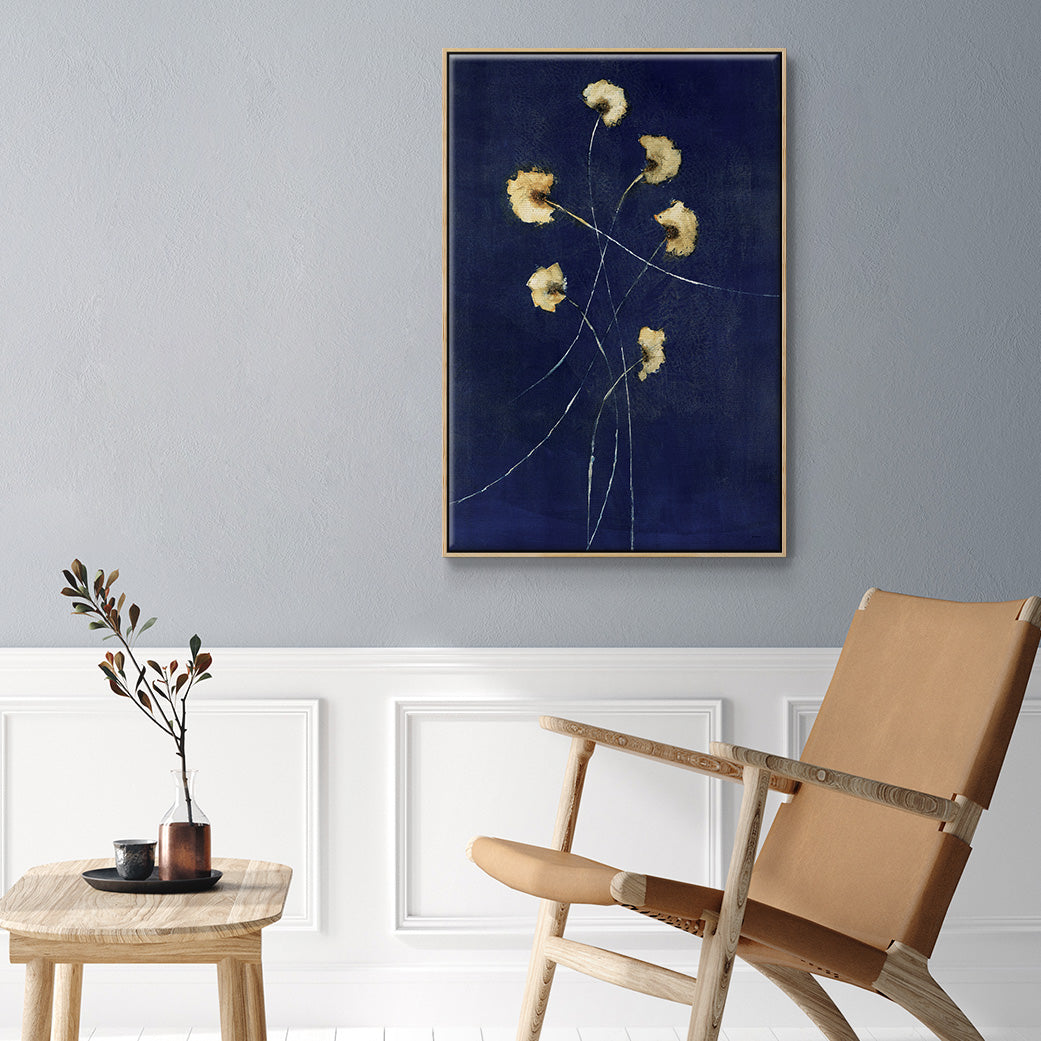 Indigo 1 - Floater Framed Canvas Print