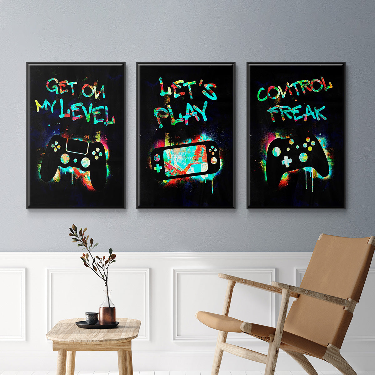 Gamer Tag I - Floater Framed Canvas Set