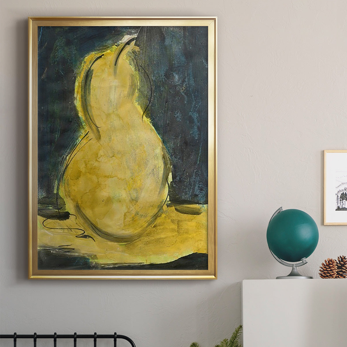 Urban Pear II - Modern Framed Canvas Print