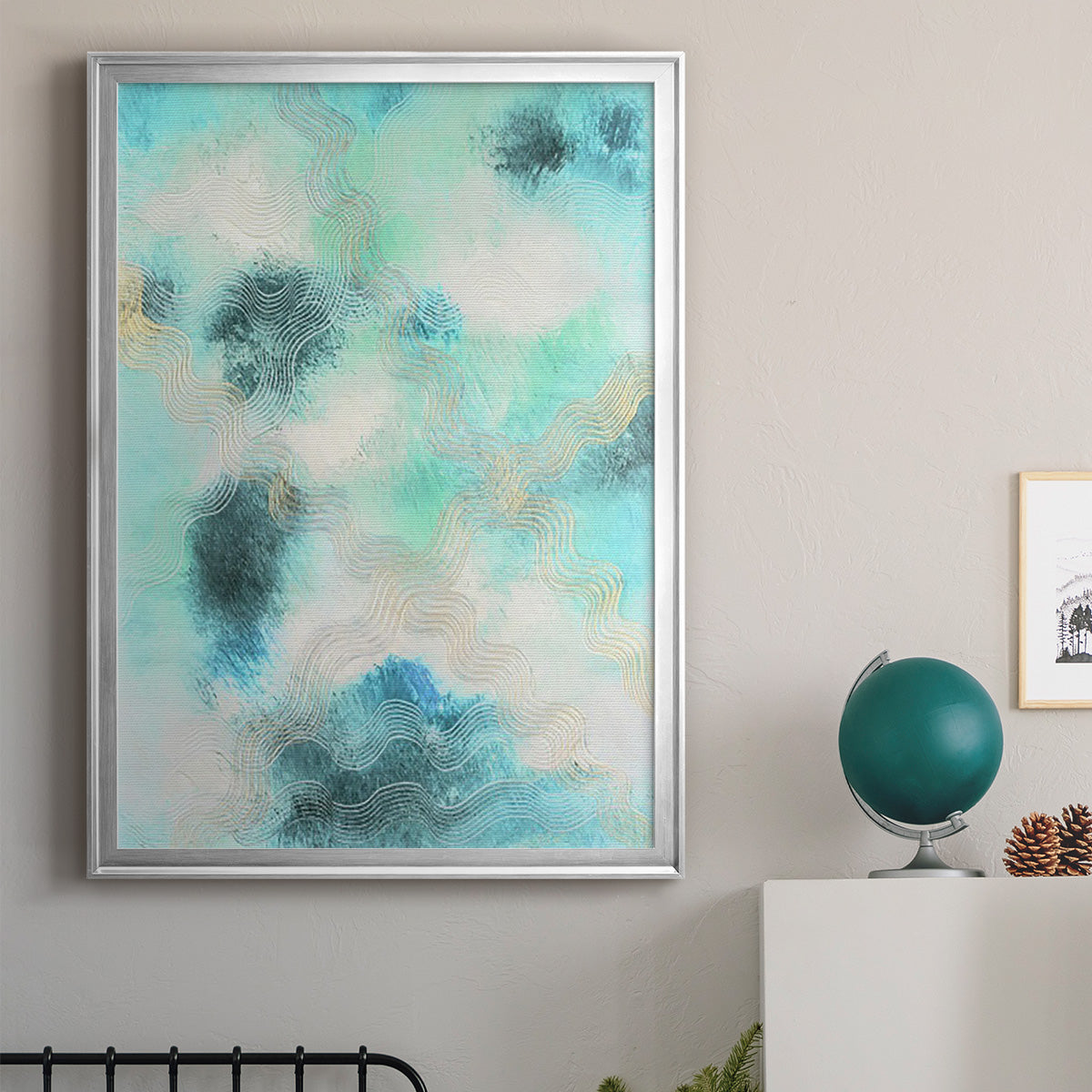 Blue Shift I - Modern Framed Canvas Print