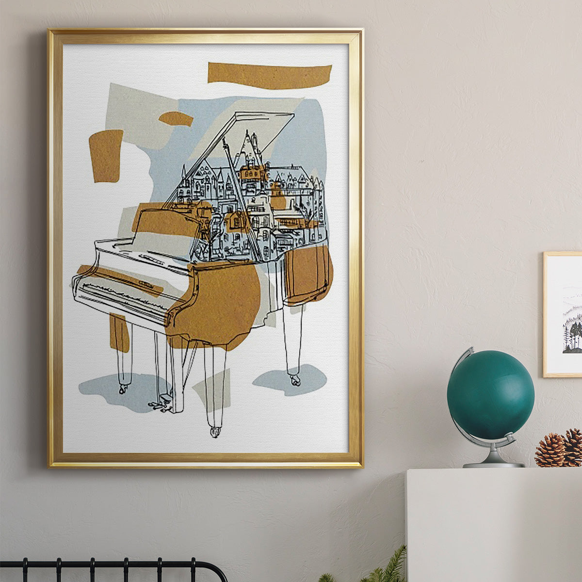 Rehearsal I - Modern Framed Canvas Print