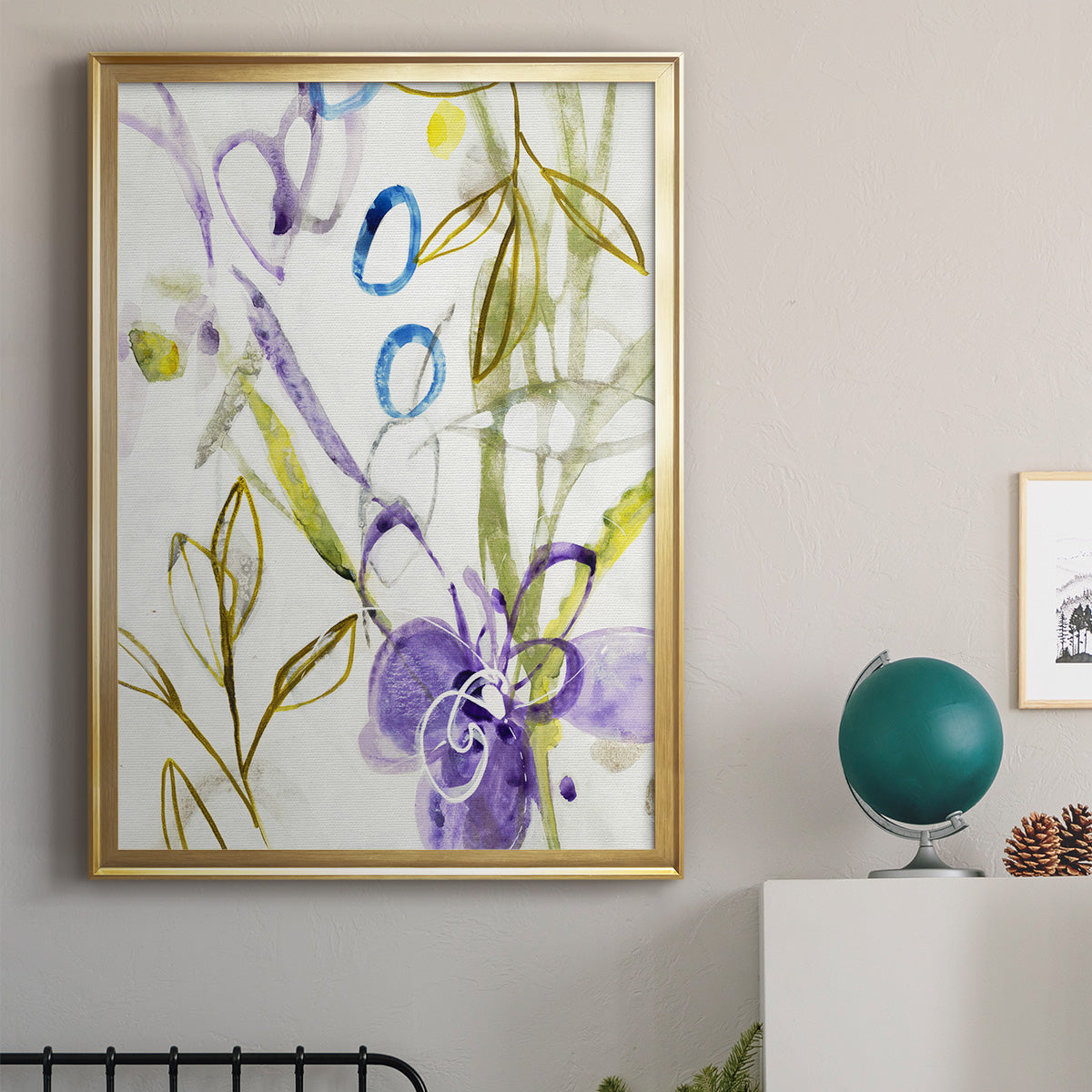 On A Whim II - Modern Framed Canvas Print