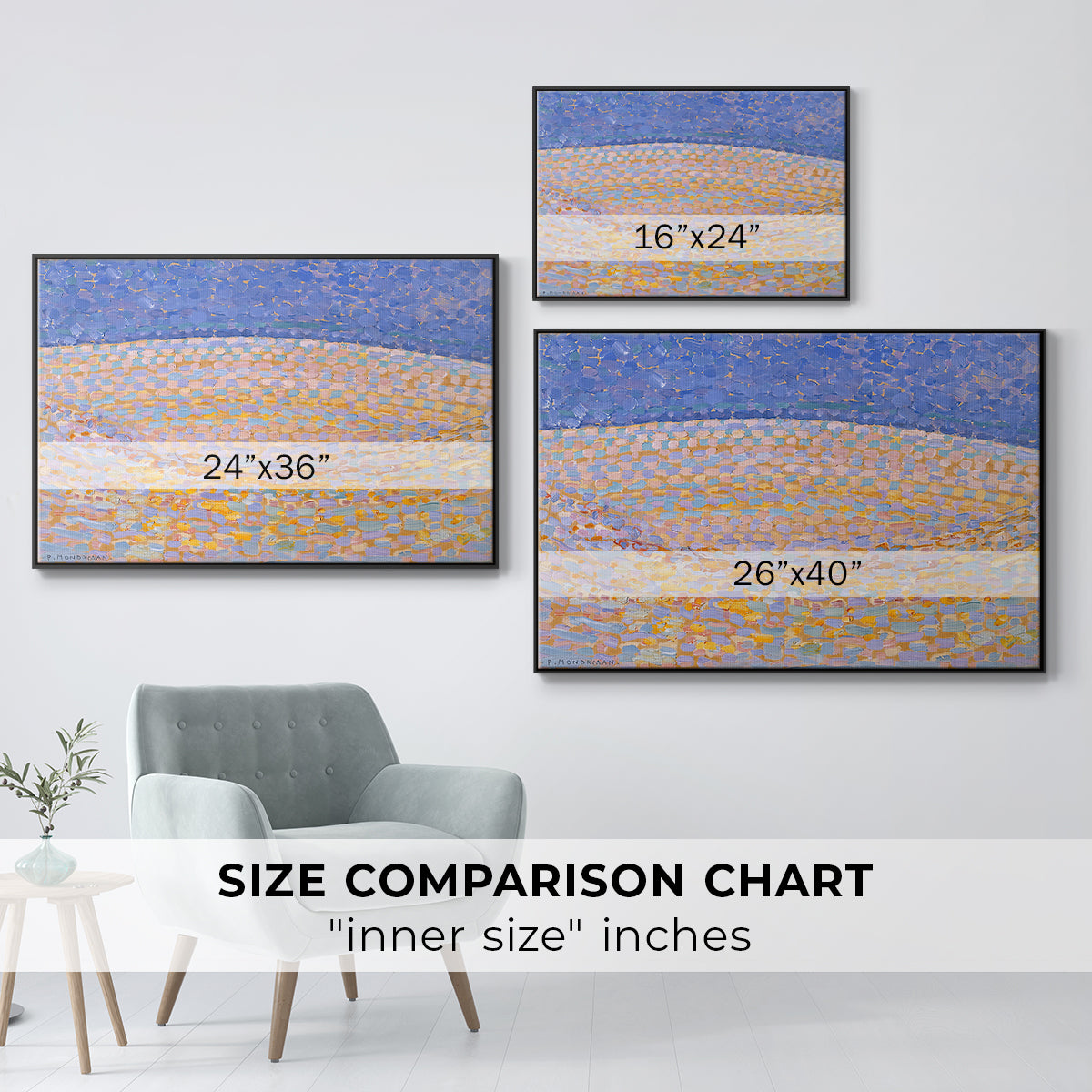 Dune III, 1909 - Floater Framed Canvas Print