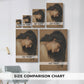 Size comparison chart for canvas art prints, showing multiple size options.