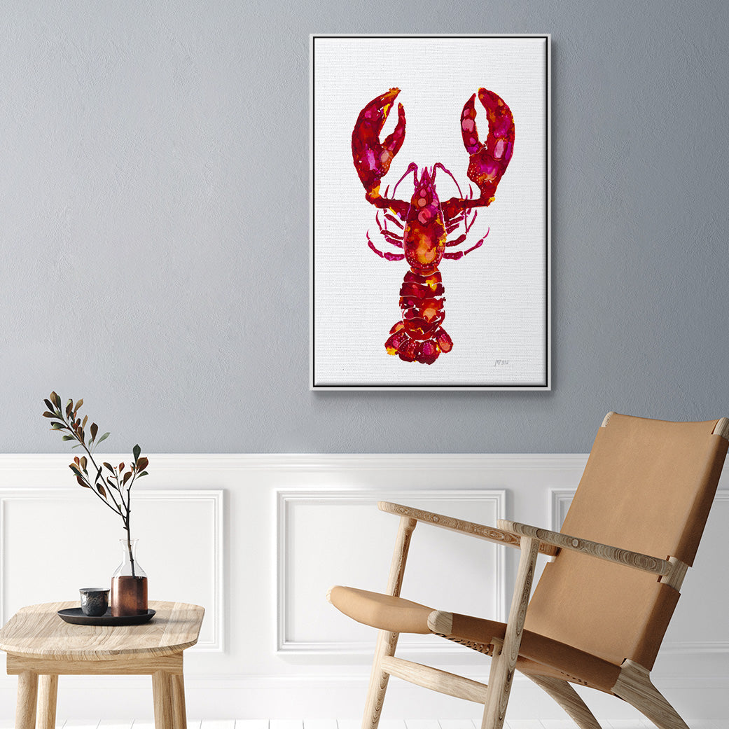Lobster - Floater Framed Canvas Print