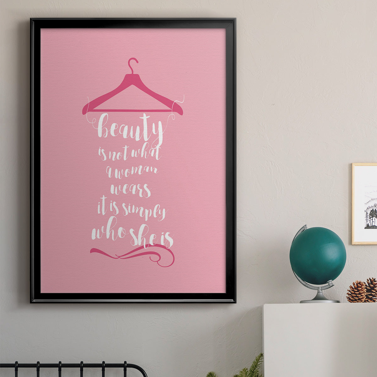 Beauty in Pink - Modern Framed Canvas Print