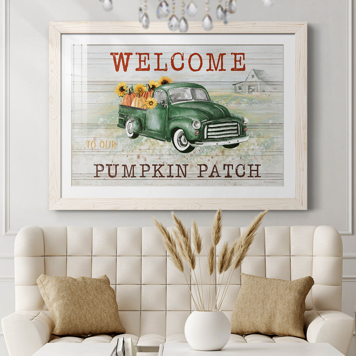 Pumpkin Patch - Barnwood Framed Art Print