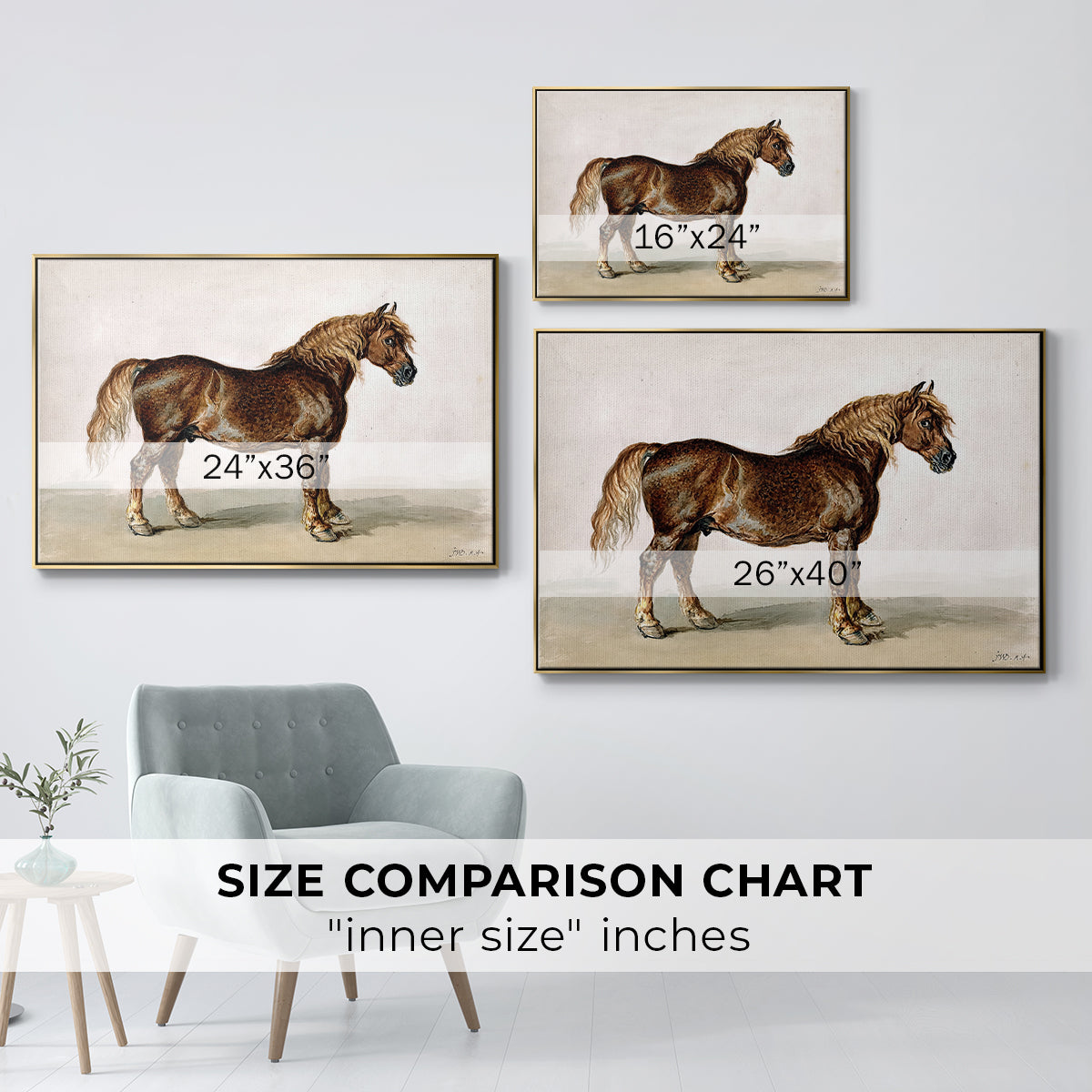 A Cart-Horse - Floater Framed Canvas Print