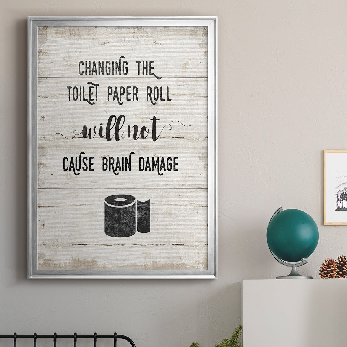 Changing the Roll - Modern Framed Canvas Print