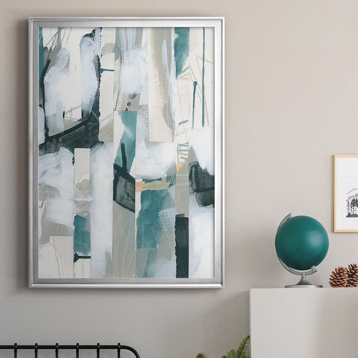 Sea Cavern Strata III - Modern Framed Canvas Print