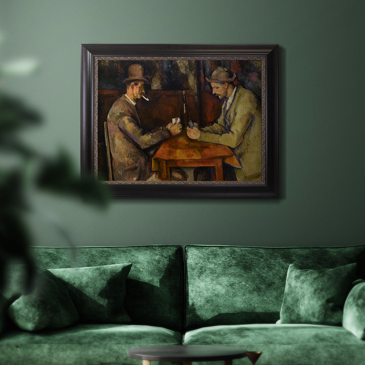 The Card Players - Ornate Framed Canvas Print