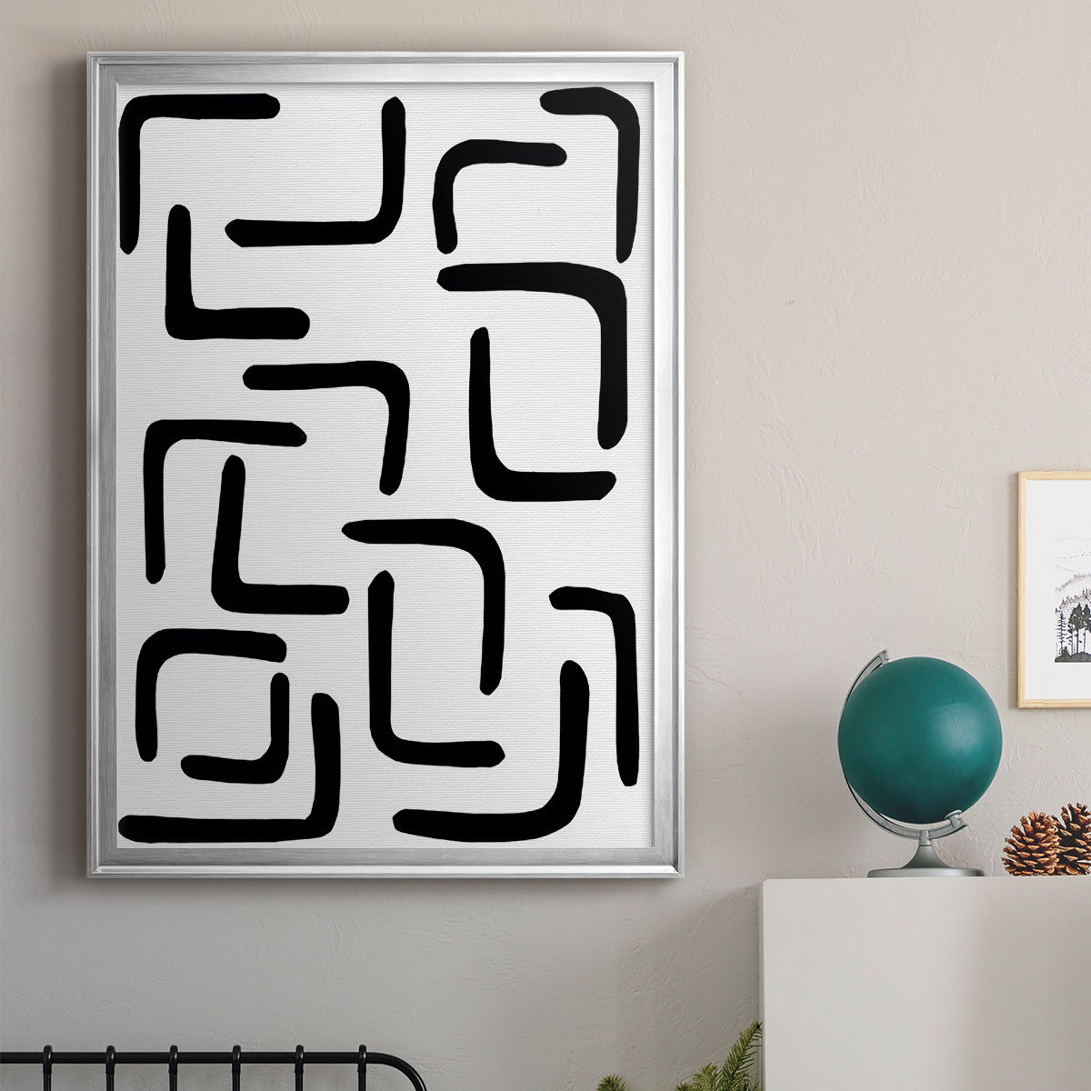 Shuffle III - Modern Framed Canvas Print