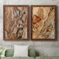 Tree Texture Triptych I - Premium Framed Canvas 2 Piece Set - Ready to Hang