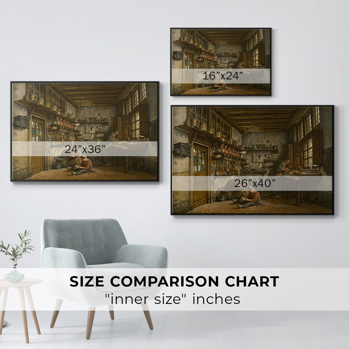 The Tinker, 1861 - Floater Framed Canvas Print