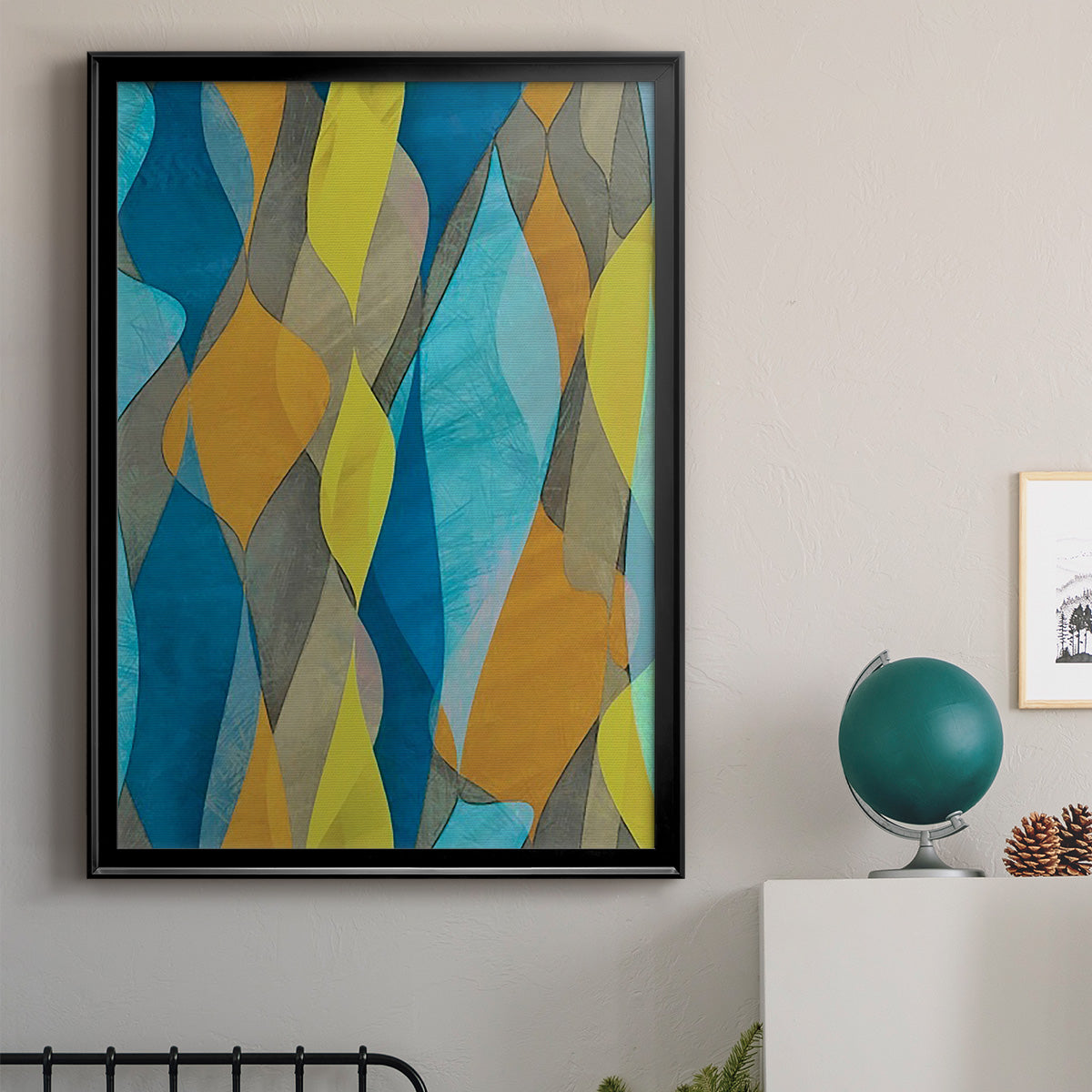 Colorful Cascade I - Modern Framed Canvas Print
