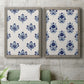 Indigo Bloom Pattern I - Premium Framed Canvas 2 Piece Set - Ready to Hang