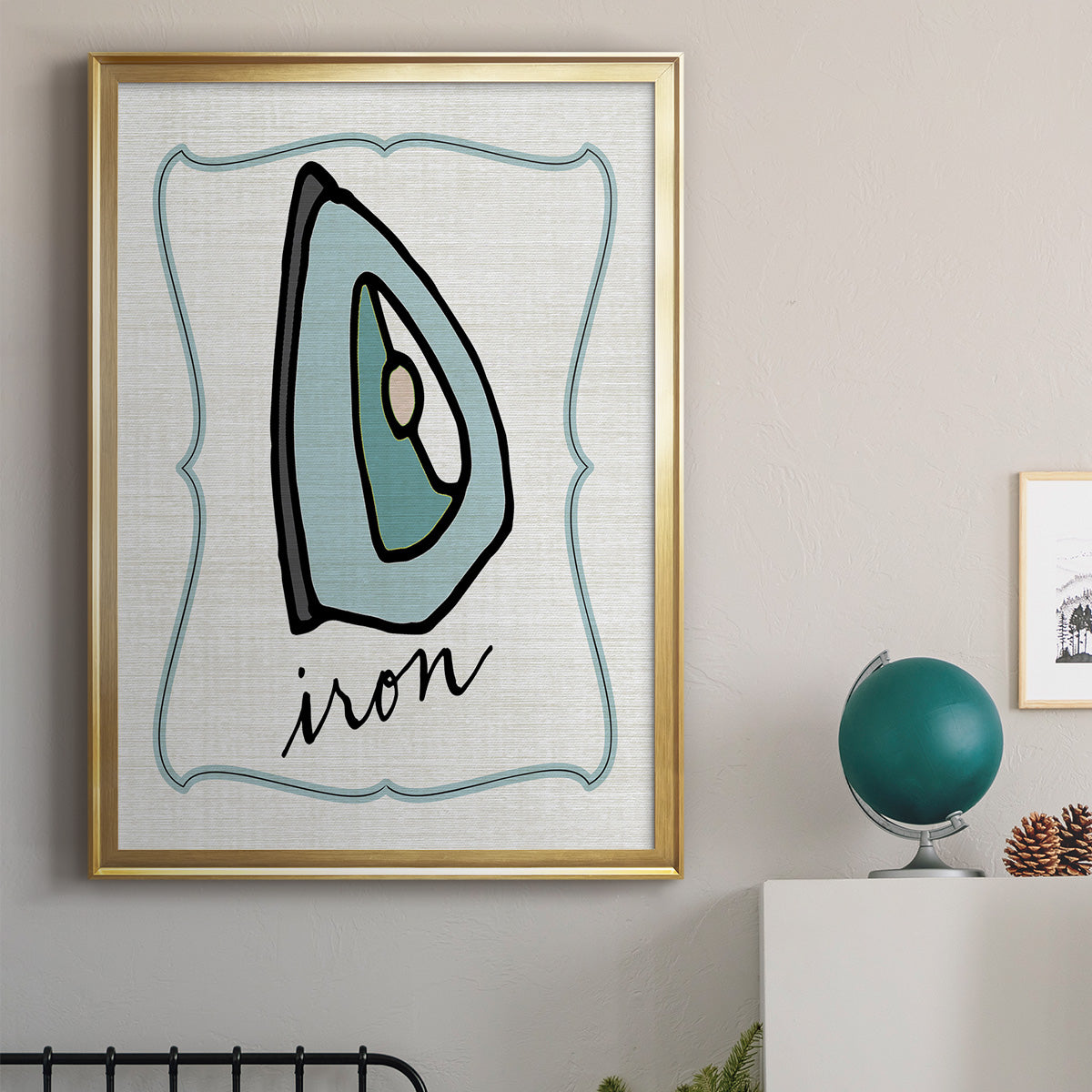 Iron - Modern Framed Canvas Print