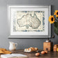 Bordered Map of Australia - Modern Framed Art Print