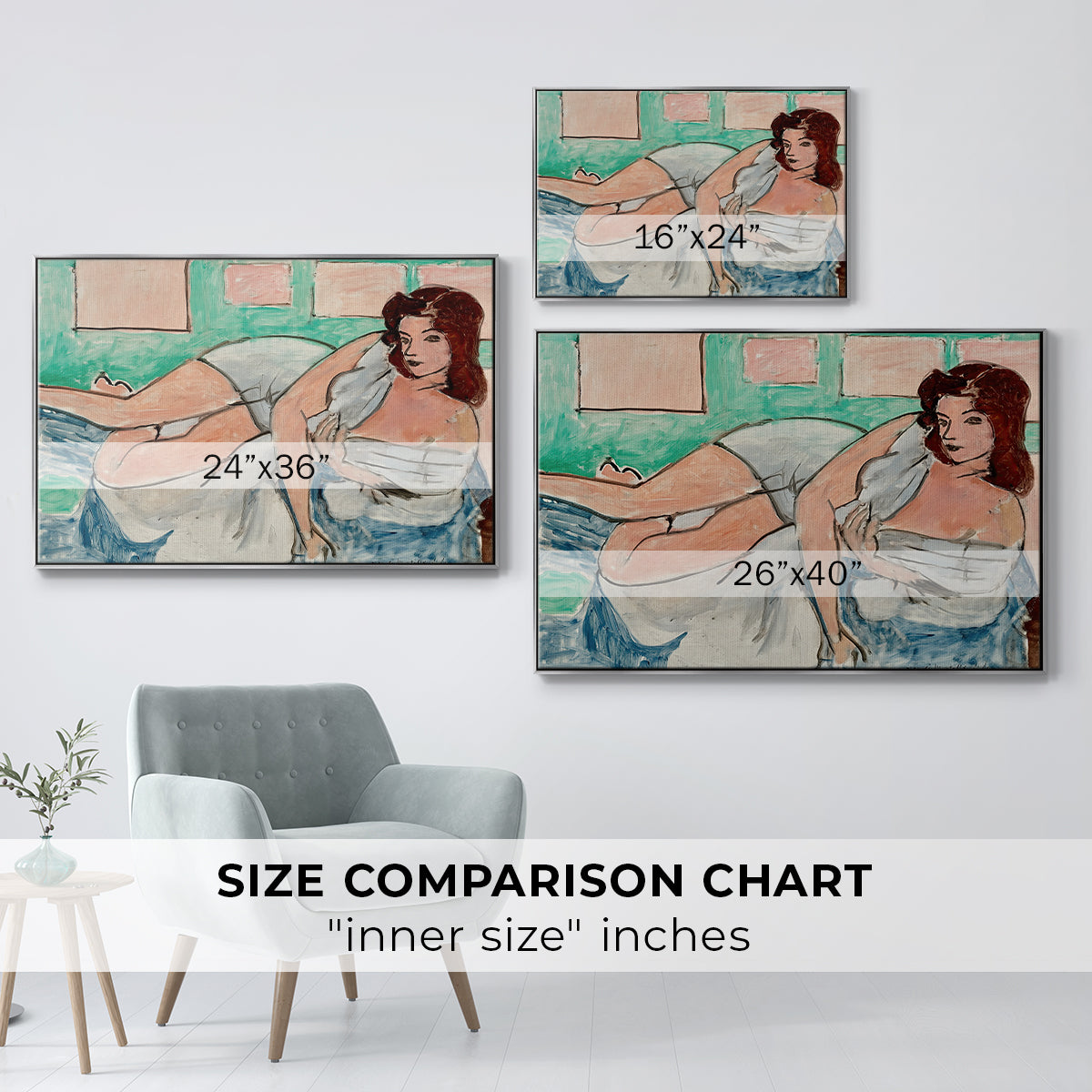 Nude in a Bathrobe (Nu au peignoir), 1941 - Floater Framed Canvas Print
