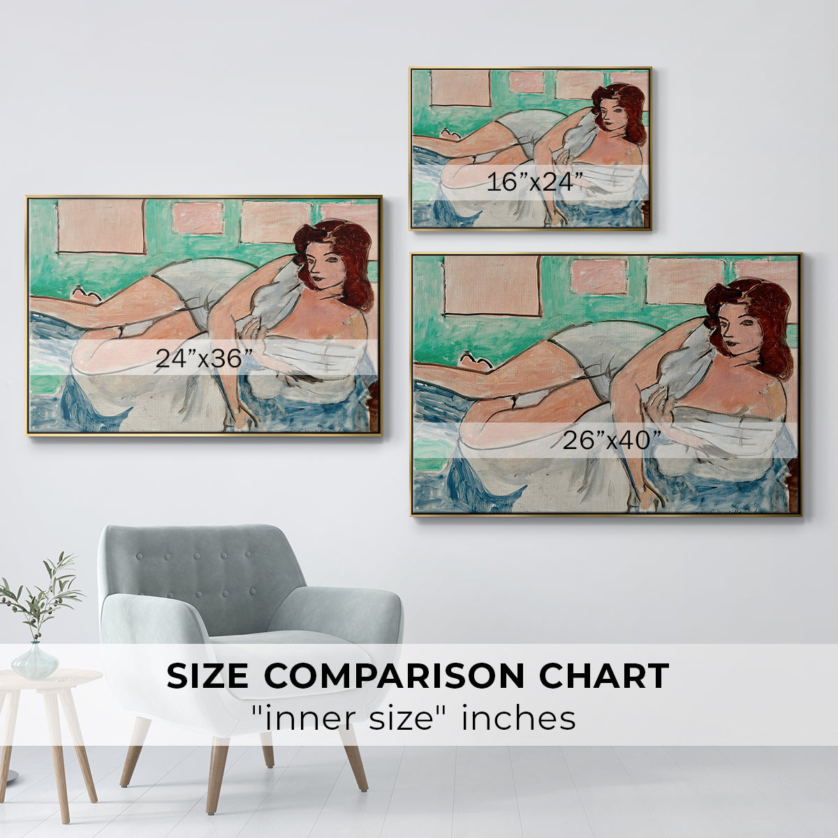 Nude in a Bathrobe (Nu au peignoir), 1941 - Floater Framed Canvas Print