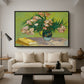 Vase with Oleanders and Books, 1888 - Floater Framed Canvas Print