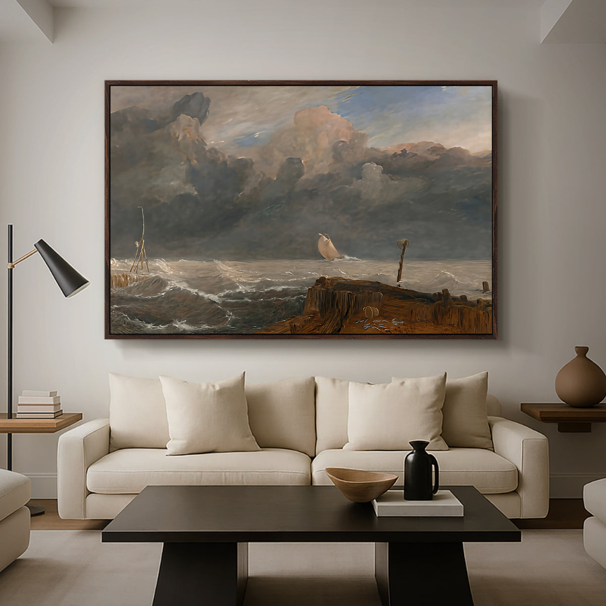 Port Ruysdael, 1827 - Floater Framed Canvas Print