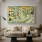 The Large Plane Trees (Road Menders at Saint-Rémy), 1889 - Floater Framed Canvas Print