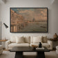 Somerset House Terrace from Waterloo Bridge, c. 1819 - Floater Framed Canvas Print