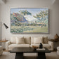 Comblat-le-Château, the Meadow, Opus 161, 1887 - Floater Framed Canvas Print