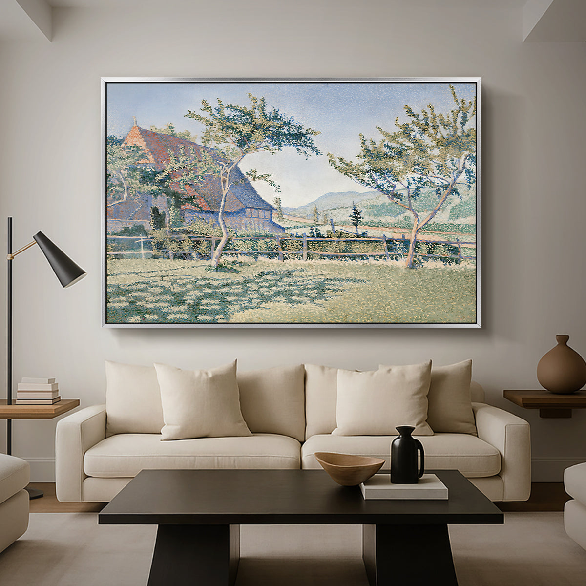Comblat-le-Château, the Meadow, Opus 161, 1887 - Floater Framed Canvas Print