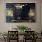 Canvas art print featuring a dramatic rocky gorge with towering cliffs and waterfall, showcased as a statement wall artwork