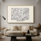 Fleurs, 1866 (Morris Inspired) - Floater Framed Canvas Print