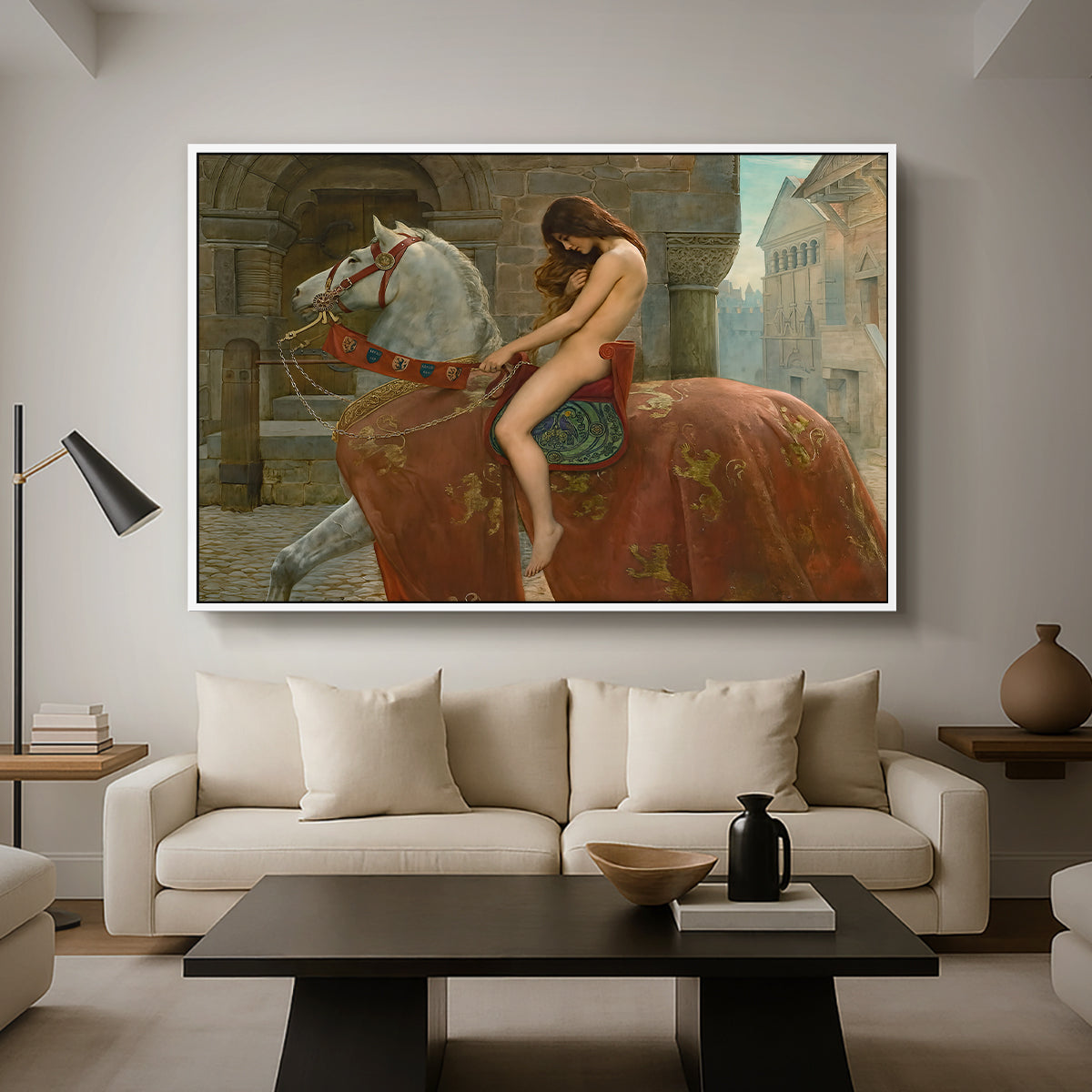 Lady Godiva, 1898 - Floater Framed Canvas Print