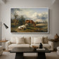 Two Horses on the Pasture, c. 1825 - Floater Framed Canvas Print