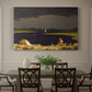 Canvas art print featuring dark storm clouds gathering over landscape horizon, showcased as a statement wall artwork