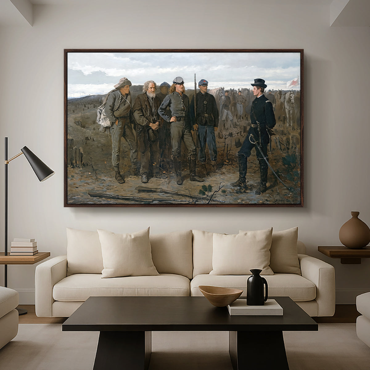Prisoners from the Front, 1866 - Floater Framed Canvas Print