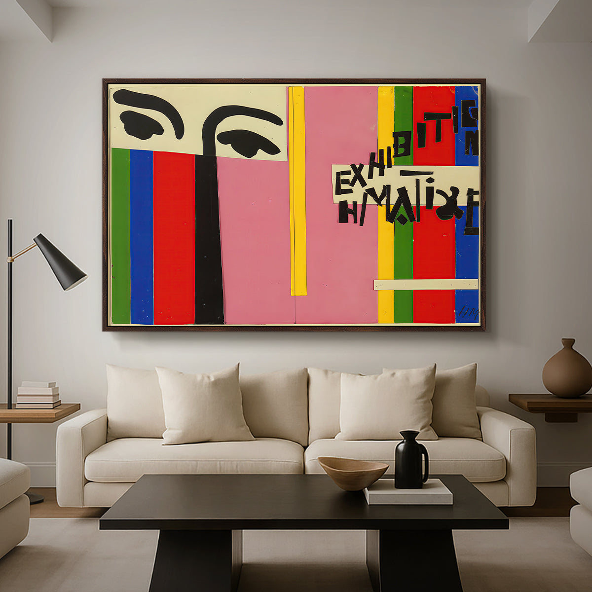 Design for Cover of Exhibition Catalogue, 1951 - Floater Framed Canvas Print