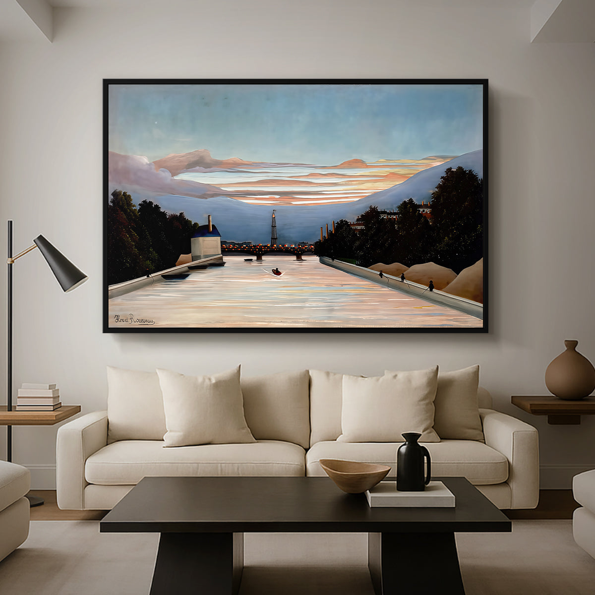 The Eiffel Tower, c. 1898 - Floater Framed Canvas Print