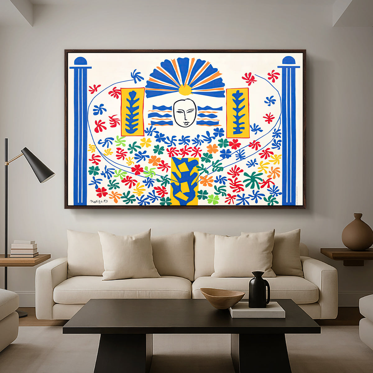 Apollo (Apollon), 1953 - Floater Framed Canvas Print