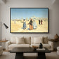 View from the Desert of Cairo with Citadel and Mamluk Tombs in the Background, c. 1889-1890 - Floater Framed Canvas Print